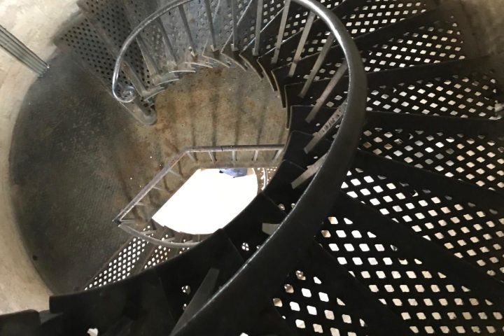 a close up of a metal rack