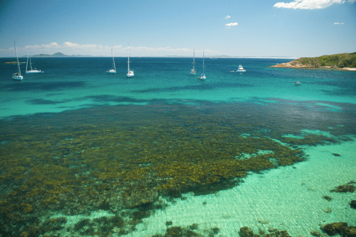 a body of water next to the ocean