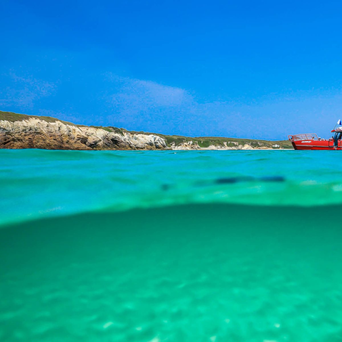 a pool next to a body of water